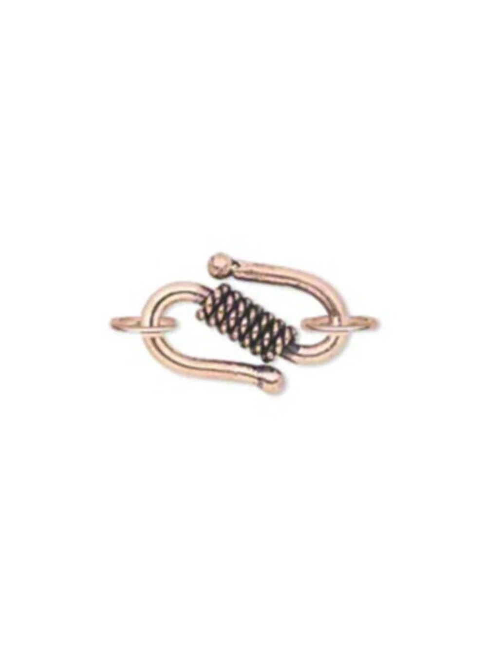 Antiqued Solid India Copper Fancy Rope Necklace Bracelet S Hook Clasp 18mm